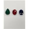 Image 1 : PERFECT TRIFECTA HUGE PIECES, RUBY 56.35CT, EMERALD 52.15CT, SAPPHIRE 42.80CT