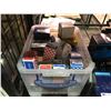Image 2 : ASSORTED FORKLIFT PARTS & PIECES SUCH AS: MIRRORS, FUEL FILTERS, THERMOSTAT, AIR FILTERS, & MUCH