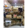 Image 1 : ENTIRE RACK OF ASSORTED SET DEC ITEMS INCLUDING GLASSES, DISHWARE, WARDROBE PIECES, & MORE