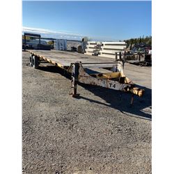 utility trailer - lowboy - yellow - HOMEMADE