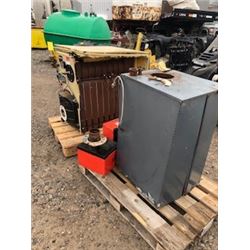 pallet of used boilers and burners