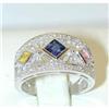 Image 1 : 9077 14KW Gold Ring w/ MultiColor Sapphire