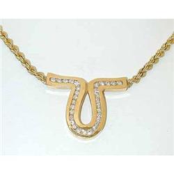 9110 14K Gold Necklace w/ Diamonds