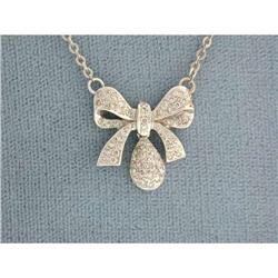 9113 14k Gold Necklace with Ribbon Pendant