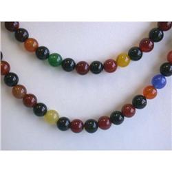 9119 Agate Necklace with Silver Clasp