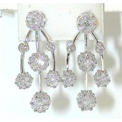 256 14KW Gold Post Earrings w/ Diamonds
