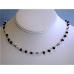 273 Silver Necklace with Gems