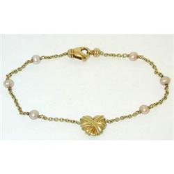 1215 B. KIESELSTEIN CORD 18k Gold Pearl Bracelet
