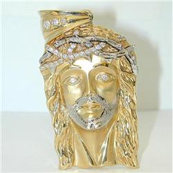 6687 14K Gold Cubic Zirconia Pendant