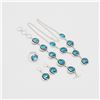 Image 1 : Lab Created Ladies Blue Topaz 4 Jewelry Suite