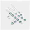 Image 2 : Lab Created Ladies Blue Topaz 4 Jewelry Suite