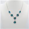 Image 3 : Lab Created Ladies Blue Topaz 4 Jewelry Suite