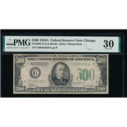 1934A $500 Chicago Federal Reserve Note PMG 30
