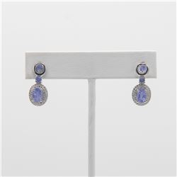Lovely Pair Natural Certified Tanzanite Earrings