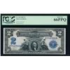 Image 1 : 1899 $2 Mini Porthole Silver Certificate PCGS 66PPQ