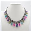 Image 3 : Certified Multi Color Onyx Necklace Earring Set