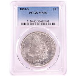 1881-S $1 Morgan Silver Dollar Coin PCGS MS65