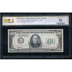 1934A $500 Chicago Federal Reserve Note PCGS 50