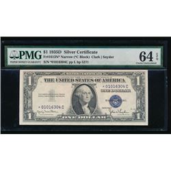 1935D $1 Silver Certificate STAR Note PMG 64EPQ