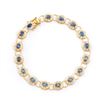 Plated 18KT Yellow Gold 6.25ctw Blue Sapphire and Diamond Bracelet