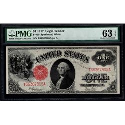1917 $1 Legal Tender Note PMG 63EPQ