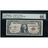 Image 1 : 1935A $1 Hawaii Silver Certificate PMG 66EPQ