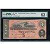 Image 1 : 1864 $5 Confederate States of America Note PMG 62EPQ