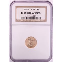 1994-W $5 Proof American Gold Eagle Coin NGC PF69 Ultra Cameo