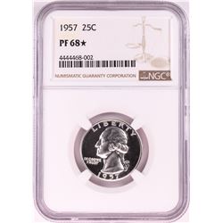 1957 Proof Washington Quarter Coin NGC PF68* Star