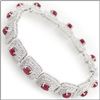 Image 1 : Plated Rhodium 8.55ctw Ruby Bracelet