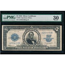 1923 $5 Porthole Silver Certificate PMG 30