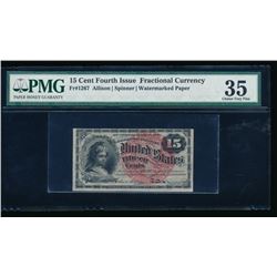 15 Cent Fourth Issue Fractional Note PMG 35