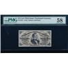Image 1 : 25 Cent Third Issue Fractional Note PMG 58