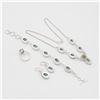 Image 2 : Lab Created Breathtaking Aquamarine 4 piece Jewelry Set