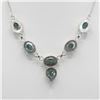 Image 4 : Lab Created Breathtaking Aquamarine 4 piece Jewelry Set