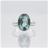 Image 7 : Lab Created Breathtaking Aquamarine 4 piece Jewelry Set