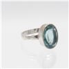 Image 8 : Lab Created Breathtaking Aquamarine 4 piece Jewelry Set