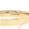 Image 4 : Vintage 14kt Rose Gold Etched Open Bangle Baby Bracelet