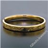 Image 5 : Vintage 14kt Rose Gold Etched Open Bangle Baby Bracelet