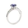Image 4 : 1.25 ctw Sapphire and Diamond Ring - 14KT White Gold