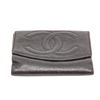 Image 4 : Chanel Black Caviar Leather Timeless Compact Wallet