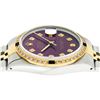 Image 9 : Rolex Mens 2 Tone Maroon VS Diamond & Sapphire Datejust Wriswatch