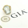 Image 6 : Antique 14kt Yellow Gold 8.57 ctw GIA Certified Oval Aquamarine Solitaire Ring