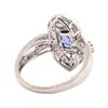 Image 3 : 1.96 ctw Sapphire and Diamond Ring - 18KT White Gold