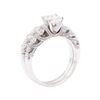 Image 4 : 1.68 ctw Diamond Ring And Attached Band - 14KT White Gold