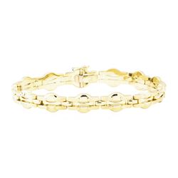 Italian Fancy Link Bracelet - 14KT Yellow Gold