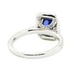 Image 2 : 1.45 ctw Oval Brilliant Blue Sapphire And Diamond Ring - 14KT White Gold
