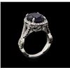 Image 4 : 14KT White Gold 5.62 ctw Sapphire and Diamond Ring