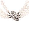 Image 4 : 2.90 ctw Pearl and Diamond Necklace - Platinum