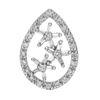 Image 1 : 14k White Gold 0.33CTW Diamond Pendant, (SI3/G-H)